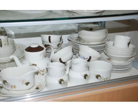 A large quantity of Royal Doulton 'Westwood' pattern China, including six Soup Bowls, seven Saucers, nine Side Plates, six Di