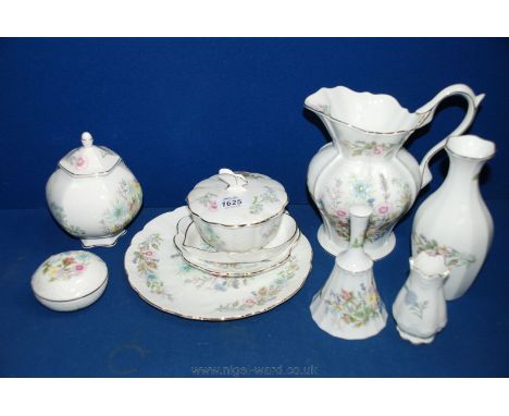 A quantity of Aynsley 'Wild Tudor' including jug, trinket pots, vase, etc.