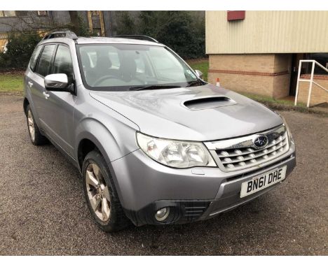 2011 Subaru Forester 2.0 XC 5 Door, Diesel, Manual, finished in Grey with cloth interior, Reg. no. BN61DHE, MOT expired Janua