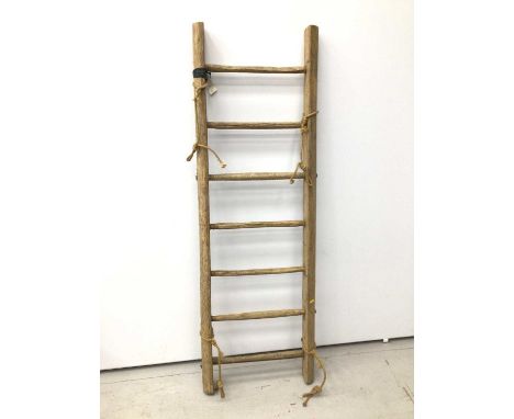 Antique handmade ladder, 57cm wide x 178cm high