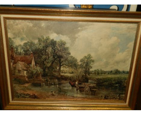 After John Constable, The Hay Wain, print. H: 46m W: 66cm