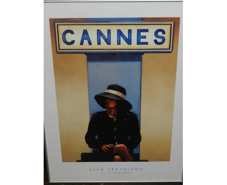 An art print of Cannes by Jack Vettriano. H.70cm W.50cm