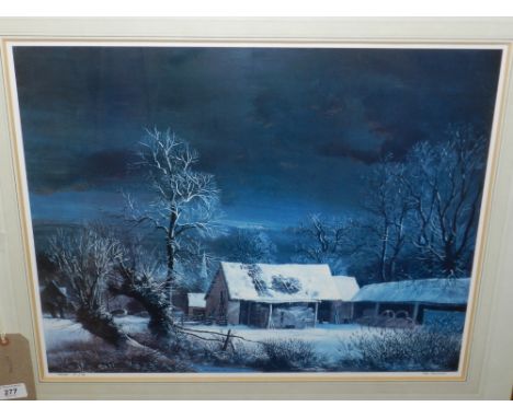 Peter Newcombe (British, b.1943), Winter, limited edition print, signed in pen to lower right margin, numbered 61/100. H: 42c