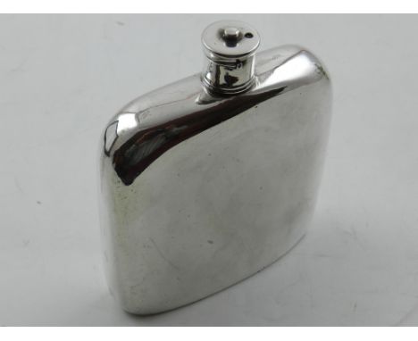 An early Victorian silver hunting flask, with screw off top and twist opener, hallmarked Birmingham 1842, by Joseph Willmore.