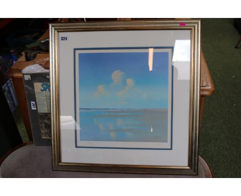 Lawrence Coulson limited edition print of a beach scene with certificate 248 of 495 