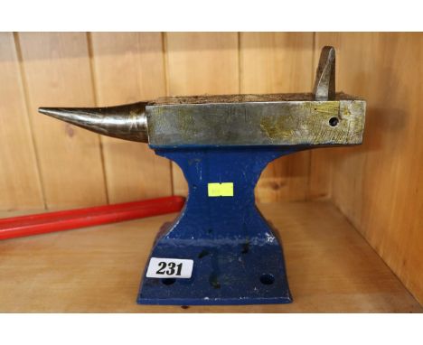 Blue painted Jewellers Bench Anvil 