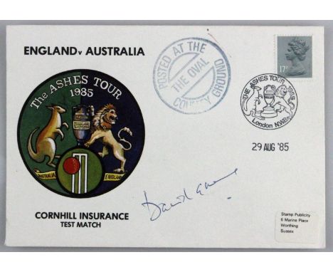 1985 Ashes Tour, The Oval Test Match, First Day Cover Personally Signed by David Gower 