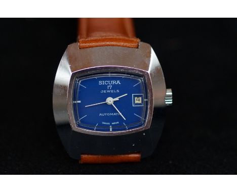 Gents Sicrua (Breitling) automatic medium size wristwatch date app at 3 o clock  