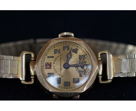 9ct Gold layland chronometer wristwatch 