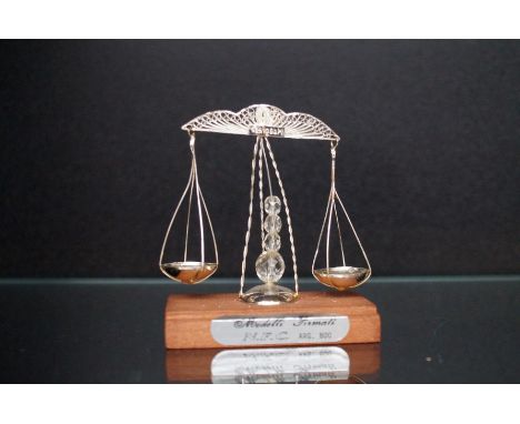Sterling silver model of scales 