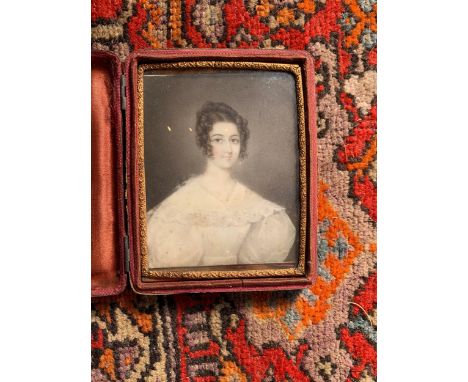 [?]Property of a GentlemanA Turnbull Family Portrait Miniature of a woman (c. 1840). With a family note: "Aunt Janet Turnbull