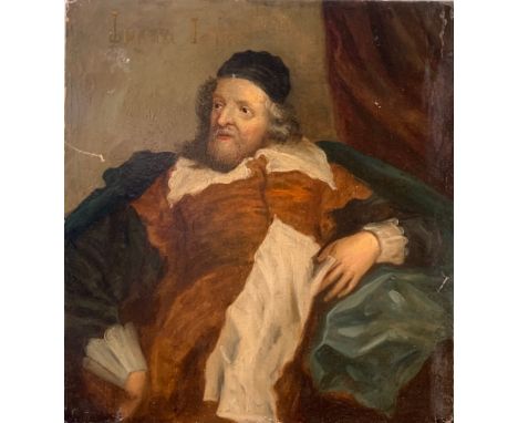 [?] Portrait of Inigo Jones (After Van Dyck). Oil on panel. Inscribed upper left: 'Inigo Jones'.&nbsp; Dimensions: Unframed: 