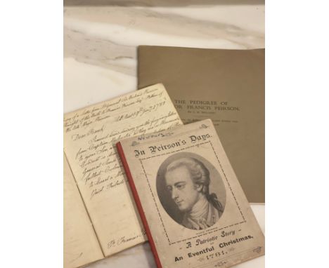 Three unique literary sources relating to the life of Major Peirson of Jersey: [1]&nbsp;The Pedigree of Major Francis Peirson