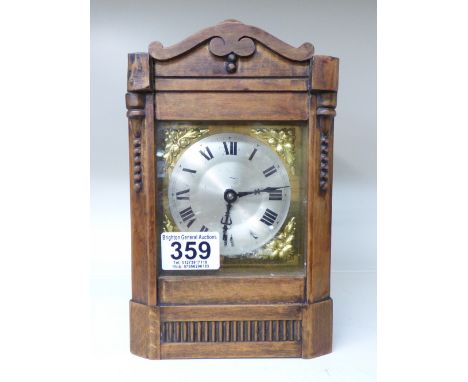 VICTORIAN WOODEN CASED MANTLE CLOCK  22CMS