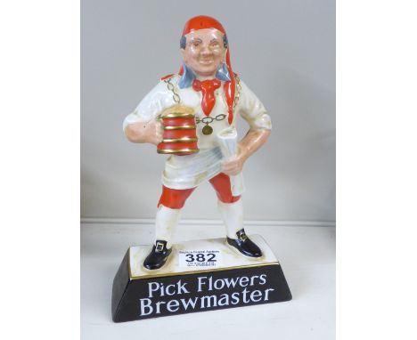 BREWERIANIA, CARLTONWARE 'PICK FLOWERS BREWMASTER'  CERAMIC FIGURE 25 CMS