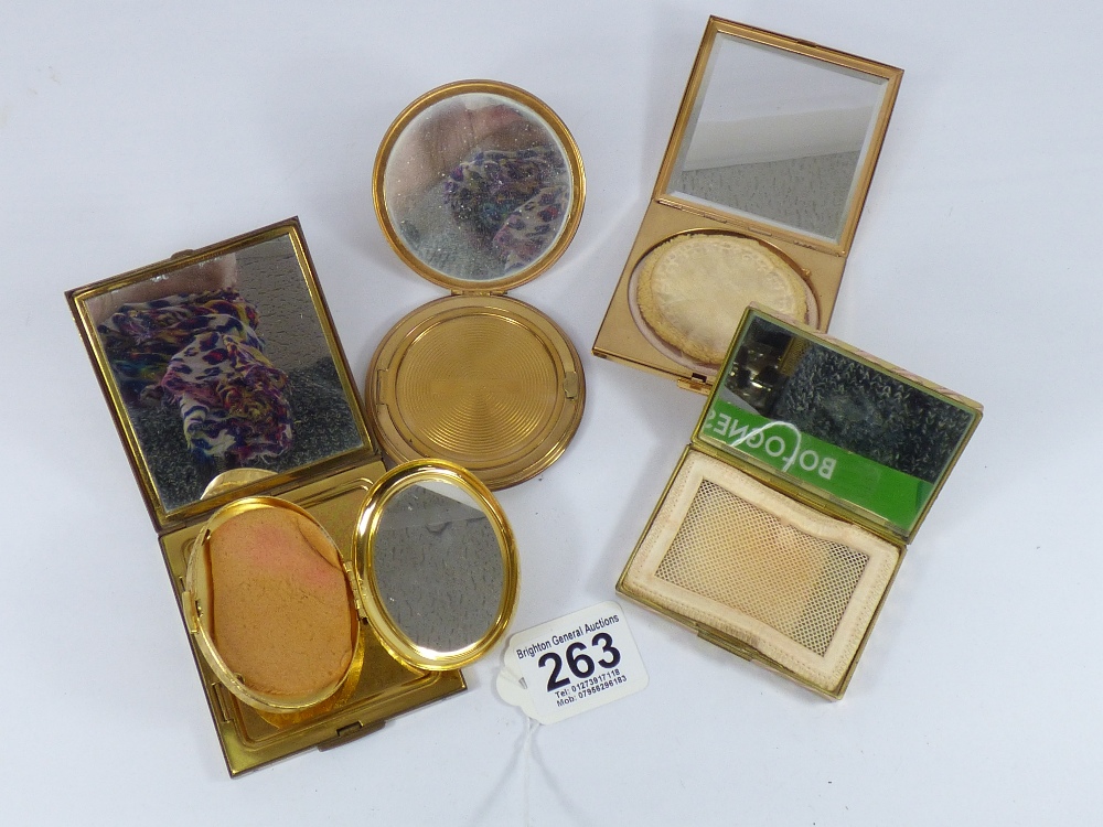 5 VINTAGE POWDER COMPACTS