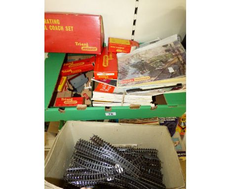 QUANTITY OF MODEL TRAIN RELATED ITEMS INCLUDING TRACK & EPHEMERA