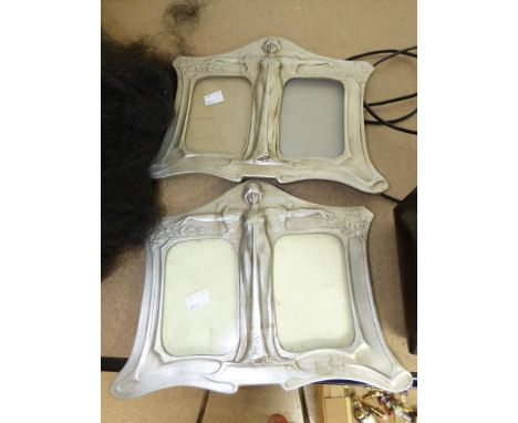 2 X ART NOUVEAU STYLE DOUBLE PICTURE FRAMES