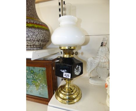 BRASS & CERAMIC OIL LAMP