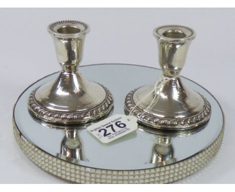 PAIR OF STERLING SILVER CANDLESTICKS