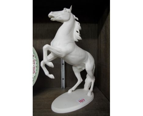A Goebel figure of a rearing horse,&nbsp;34cm high.&nbsp; 
