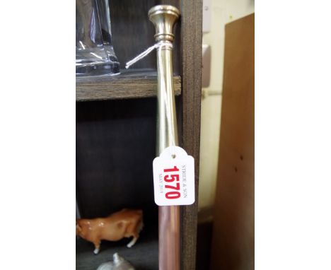 A copper and brass coaching horn;&nbsp;together with a similar bugle.&nbsp; 