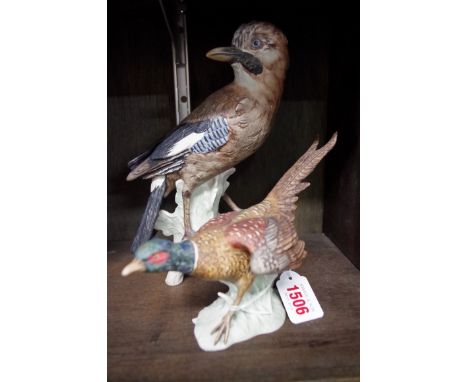 Two Goebel birds,&nbsp;comprising 'Jay' and 'Pheasant', former 22.5cm high.&nbsp; 