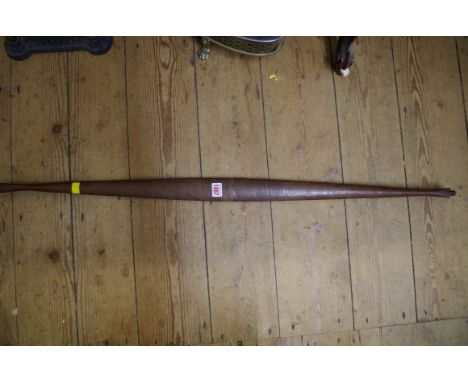 Ethnographica: a tribal hardwood bow, 102.5cm long. 