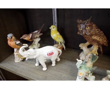Seven various Goebel birds;&nbsp;and two others.&nbsp; 
