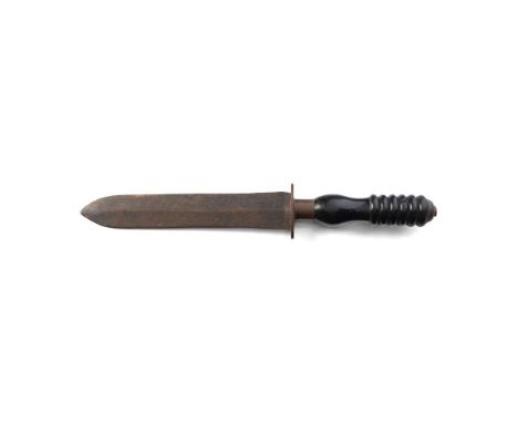 Early c20th Siebe Gorman Wood Handle Brass &amp; Steel Divers Knife without Scabbard  The knife is in good condition with som