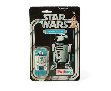 Star Wars Palitoy Artoo-Detoo R2-D2 figure, 1977, boxed.  Condition Report: Some surface paper tearing around blister, light 