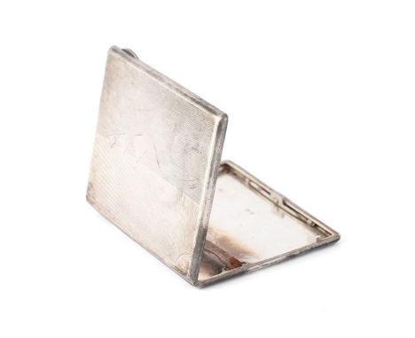 A silver Art Deco photo cigarette case hallmarked Birmingham, 1933. Height 10cm. 155g  Inscribed inside to R. Barker Neal 193