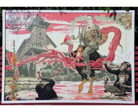 Kuhlenbeck, Thomas: Landois (Ceci n'est pas une pipe)Farblithografie/Plakat auf Papier, unten rechts handsigniert &amp; im Mo