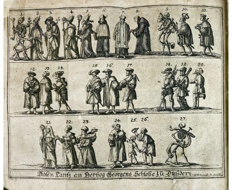 (HILSCHER, P.C.). Beschreibung des sogenannten Todten-Tantzes / Wie selbiger an unterschiedlichen Orten / Sonderlich an Herto