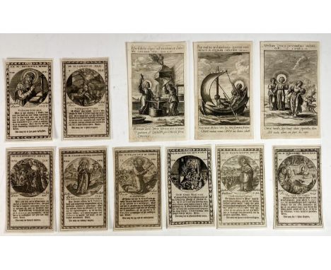 DEVOTIONALIA -- COLLECTION of c. 340 fine circular emblematical engravings by L. Wydom (?) of the series of Saints, printed w