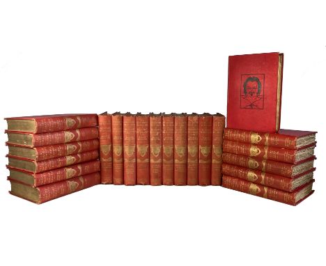 BALZAC, H. de. La Comedie Humaine. Lond., Smithers, 1897-99. 22 vols. W. illustr. Ocl. w. image of mask &amp; stylized portra