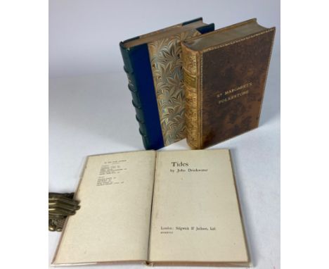 YEATS, W.B. Poems, 1899-1905. Lond., (etc.), A.H. Bullen/Maunsel &amp; Co., 1906. Sm-8°. Fine cont. blue h. mor. w. marbled p