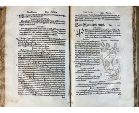 FUCHS, L. Den Nieuwen Herbarius, dat is, dboeck vanden cruyden, (…). Basel, M. Isingrin, n.d. (±1545). xviii, (276 (of 278) l