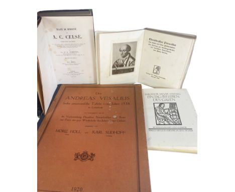 STRUNZ, F. Theophrastus Paracelsus, sein Leben &amp; seine Persönlichkeit. 1903. Or. limp vellum. -- CELSUS. Traité de médici