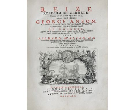 MARITIME HISTORY - TRAVELLING -- ANSON, G. Reize rondsom de werreld, gedaan in de jaaren 1740 tot 1744, (…). (Uitg.) d. R. Wa