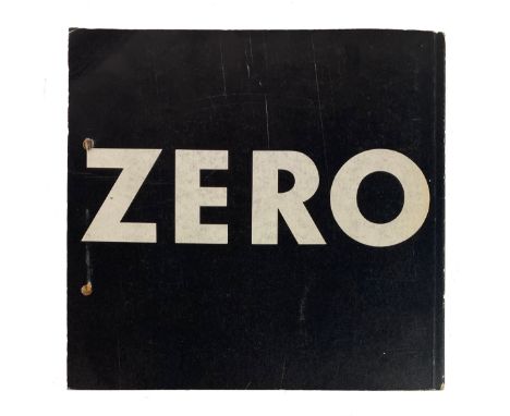 ZERO. Vol. 3. Dynamo. Dusseldorf, H. Mack &amp; O. Piene, (1961). (Ca. 150 pp.). Sm-4°. Owrps. (2 tickets on front cover, sl.