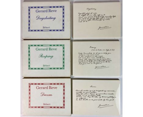 REVE, G. (Reve-tegels 1-3): 'Dagsluiting', 'Roeping', 'Droom'. Rott., Uitg. Bébert, 1986.&nbsp;NOTE:&nbsp;Collection of 3 off