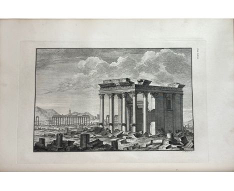 (WOOD, R.). The Ruins of Palmyra, otherwise Tedmore, in the Desert. Lond., (n.p.), 1753. (3), 50. 57 engr. plates &amp; plans