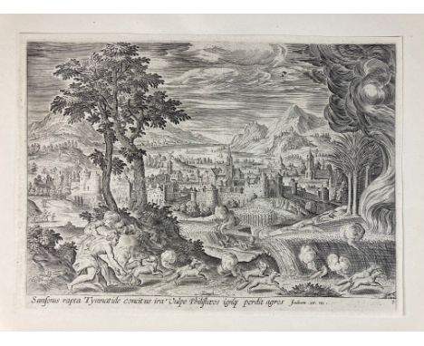 WIERIX (Wierx, Wiercz, Wiricx), Anthonie (1552-±1624). (Story of Simson/Samson). Amst., C.J. Visscher II, (1643). Complete se