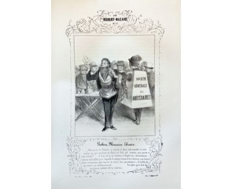 DAUMIER -- (ALHOY, M.). Les cent et un Robert-Macaire. Text C. Philipon. (Par., Aubert &amp; Cie, 1839). No pagination. W. 10