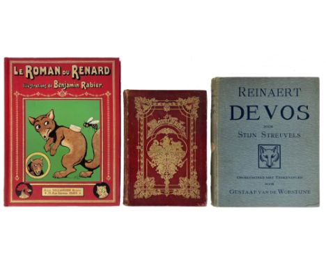 REYNARD THE FOX -- GOETHE, J.W. v. Reineke Fuchs. Stuttg., 1857. W. engr. ti. &amp; 35 very fine engr. in text by R. Rahn &am