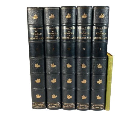 ORNITHOLOGY -- OORT, E.D. v. Ornithologia Neerlandica. De vogels van Nederland. 's-Grav., 1922-39. 6 vols. including Register