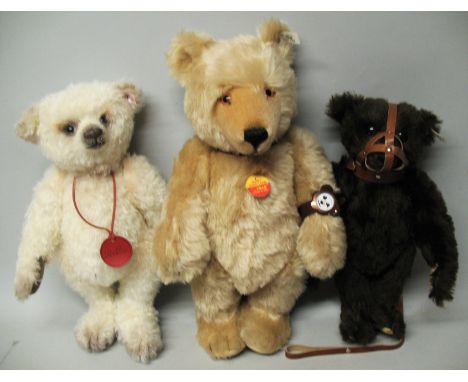 Three Steiff Limited Edition teddy bears, Comprising 1991 Watch teddy, No. 549/2000, 45cm high; 2009 Bella, No. 208/2000, 38c