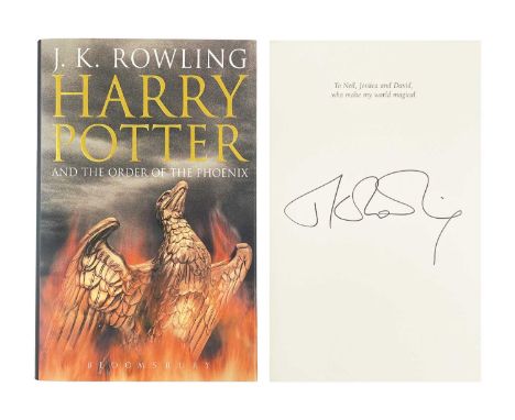 (Signed) ROWLING, J. K. 'Harry Potter and the Order of the Phoenix.'  First edition, flat signed in ink to the dedication pag
