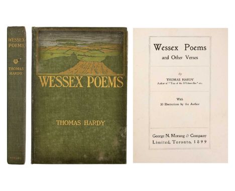 Thomas Hardy Wessex Poem First Canadian edition, original decorative cloth with some light staining, text block loosening wit